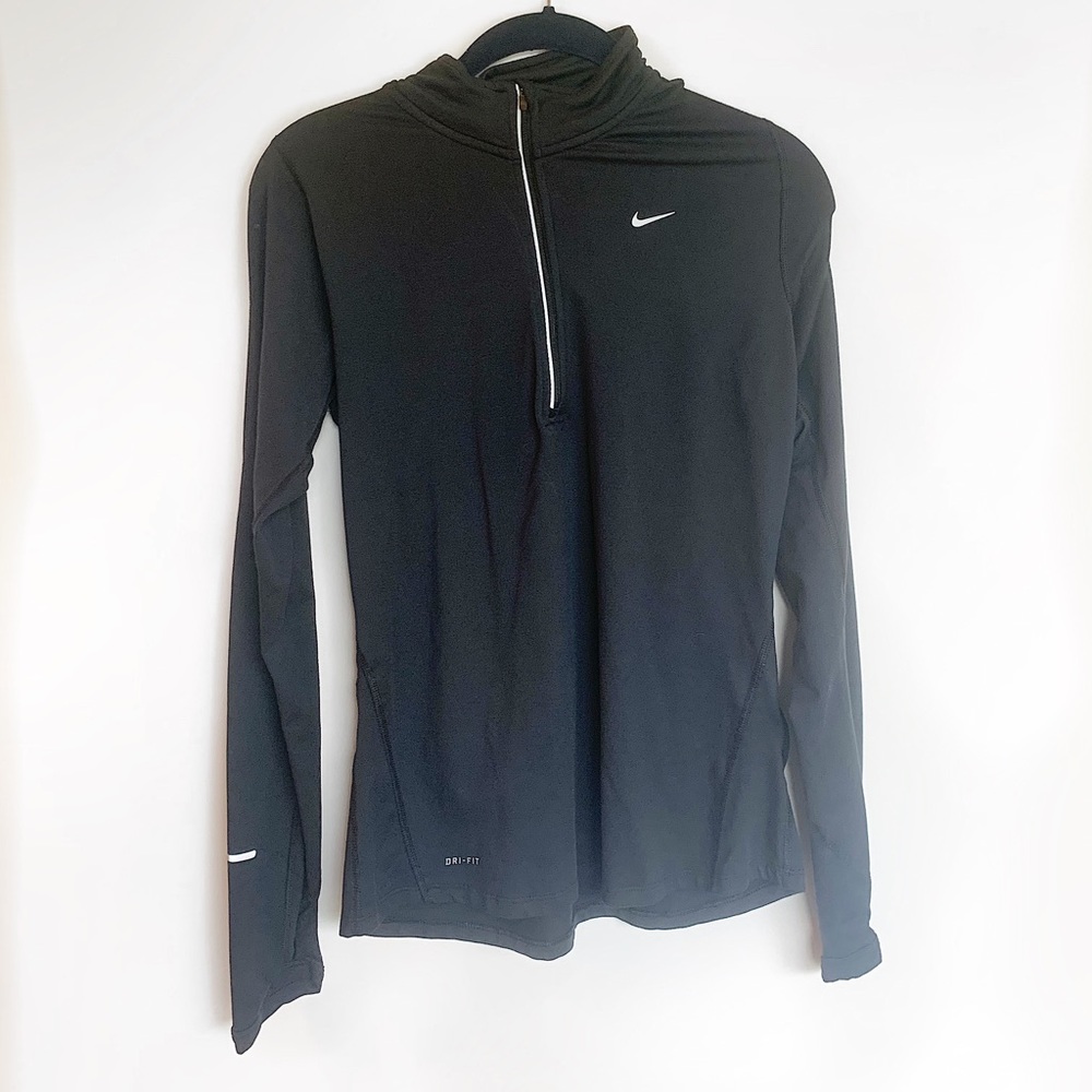Nike Quarter Zip Pullover, Black, Size Small